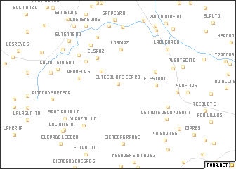 map of Cerro El Tecolote